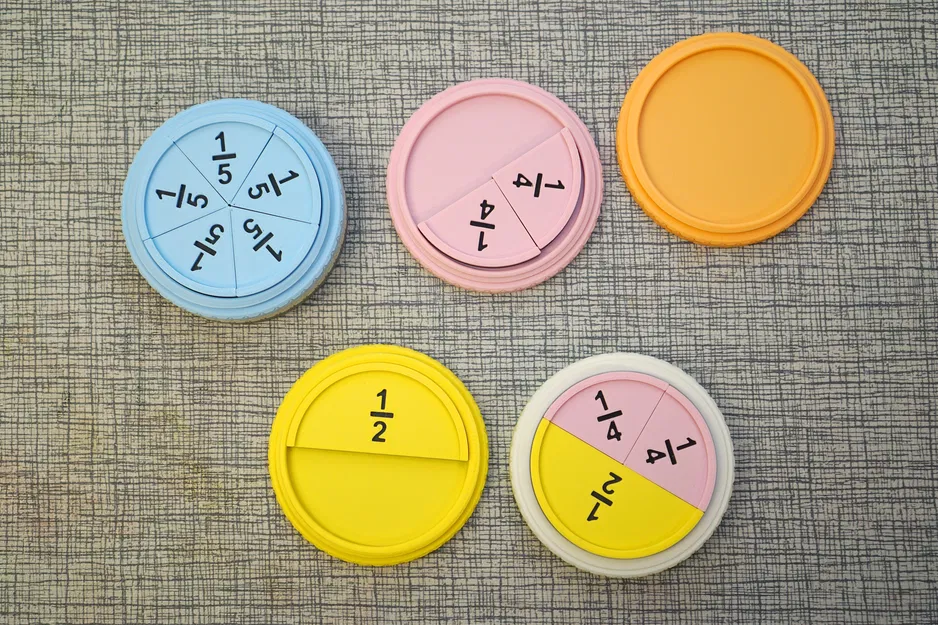 Fraction Slices and Box - Mô hình Phân số và Hộp - Image 1