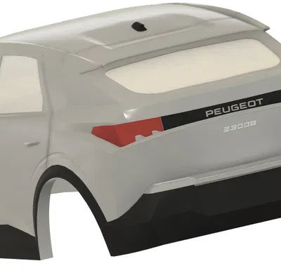 Thân xe Peugeot RC E 3008 Tỷ lệ 1:24