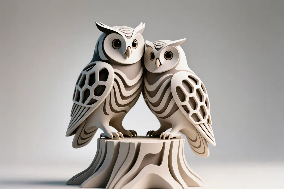 Tượng Cú trên Gốc Cây, Tượng Hexa - Image 1