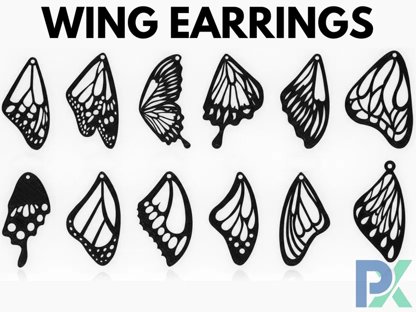 Bông Tai Cánh | Mẫu In 3D Nhanh Chóng - Image 1