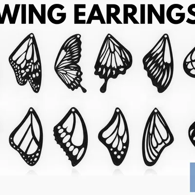 Bông Tai Cánh | Mẫu In 3D Nhanh Chóng