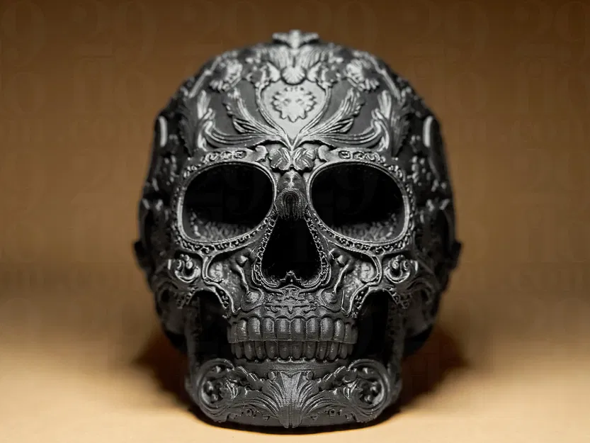 Hộp Sọ "Ornamental Dia Dos Muertos" Trang Trí - Image 3