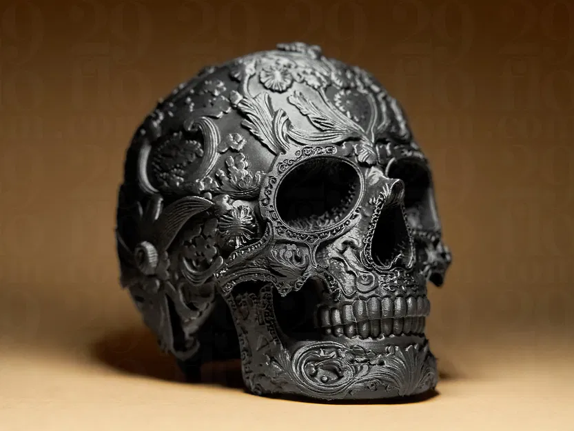 Hộp Sọ "Ornamental Dia Dos Muertos" Trang Trí - Image 4