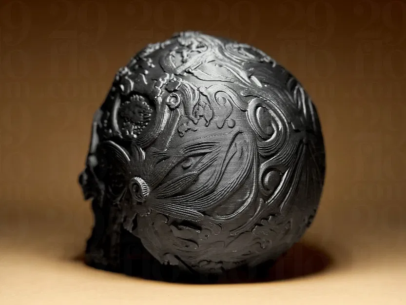 Hộp Sọ "Ornamental Dia Dos Muertos" Trang Trí - Image 5