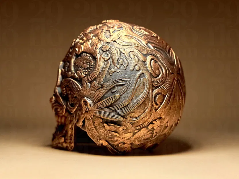 Hộp Sọ "Ornamental Dia Dos Muertos" Trang Trí - Image 7