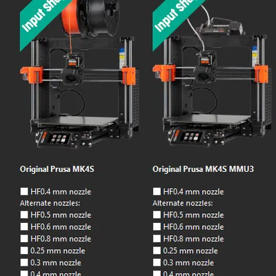 Đầu phun MMU3 0.25, 0.3, 0.5, 0.6, 0.8 mm