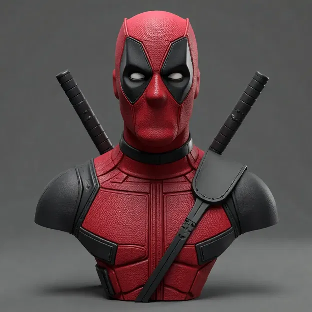 Mô hình tượng bán thân Deadpool chân thực - Image 1