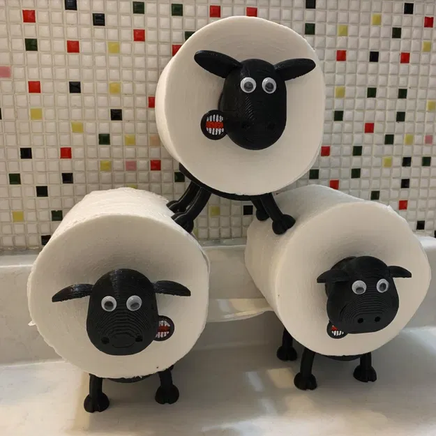 Giá đỡ giấy vệ sinh hình Shaun the Sheep - Image 6