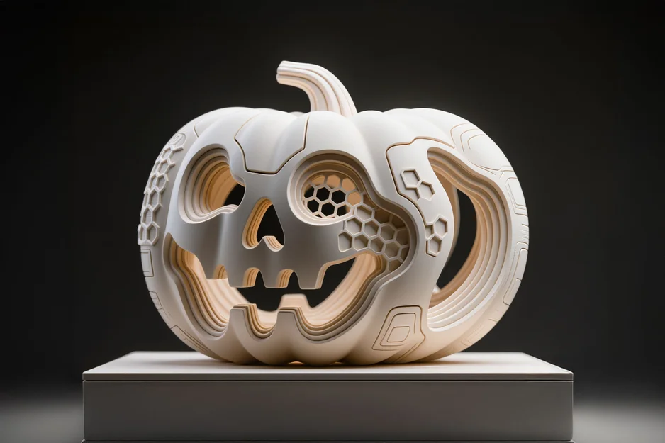 Bí Ngô, Tượng Lục Giác (Halloween) - Mẫu Trang Trí Độc Đáo - Image 1