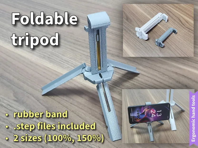 Tripod Gập Gọn Cho Điện Thoại và Máy Tính Bảng - Image 1