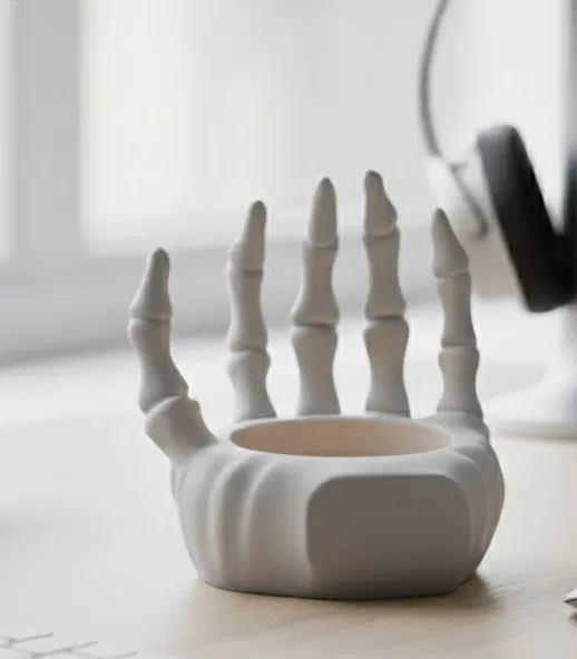 Chậu Cây / Chân Nến Tay Bộ Xương - Image 2