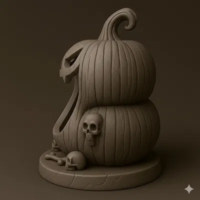Mô hình in 3D Hộp Kẹo Bí Ngô Halloween