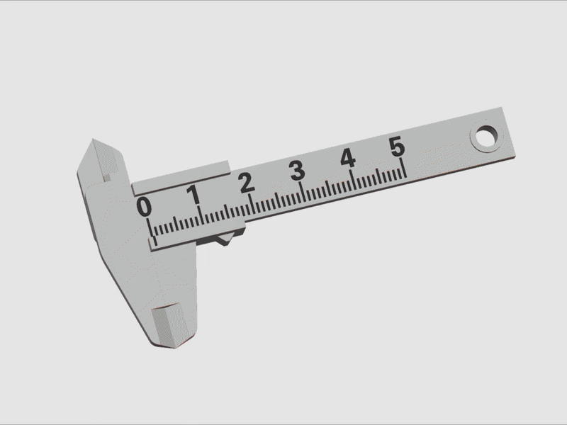 Móc Khóa Thước Caliper Mini