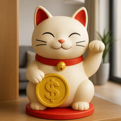 Mèo Thần Tài Maneki-neko May Mắn $