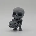 Móc Khóa/Figurine Bộ Xương Vui Vẻ Cùng Bí Ngô Halloween - Thumbnail 1