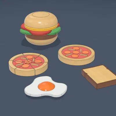 Bộ Đồ Chơi Bếp Ăn Cho Trẻ Em – Mẫu In 3D