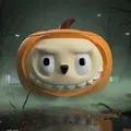 Trái Bí Ngô Jack-o'-lantern Phong Cách Labubu Dịp Halloween - Thumbnail 1