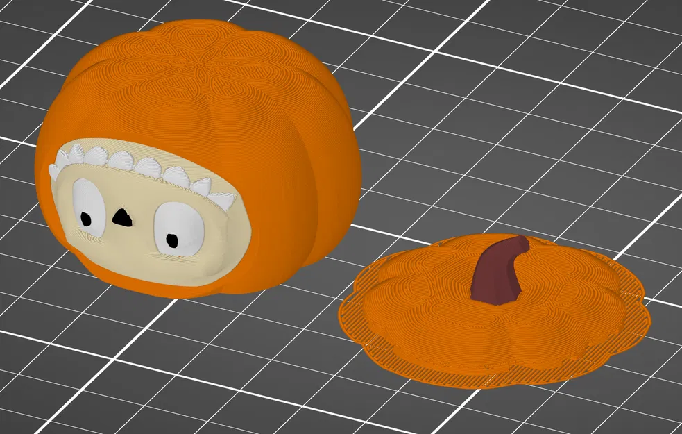 Trái Bí Ngô Jack-o'-lantern Phong Cách Labubu Dịp Halloween - Image 4