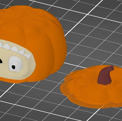 Trái Bí Ngô Jack-o'-lantern Phong Cách Labubu Dịp Halloween