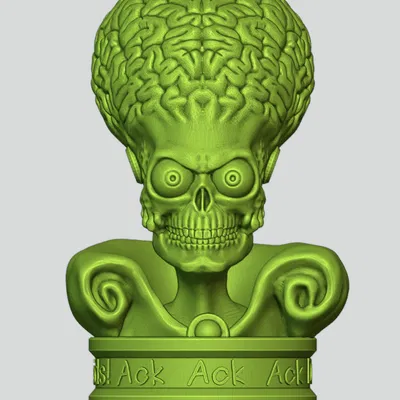 Tượng Mars Attacks In Không Cần Support