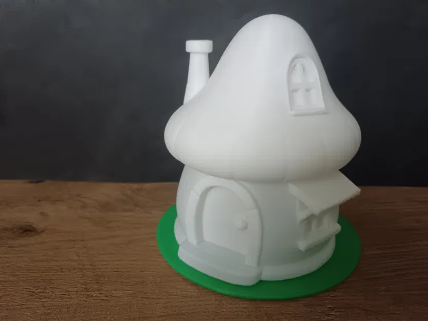 Nhà Nấm Smurf Trên Đèn Nến - Image 2