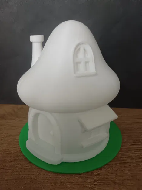 Nhà Nấm Smurf Trên Đèn Nến - Image 3