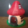 Nhà Nấm Smurf Trên Đèn Nến - Thumbnail 4