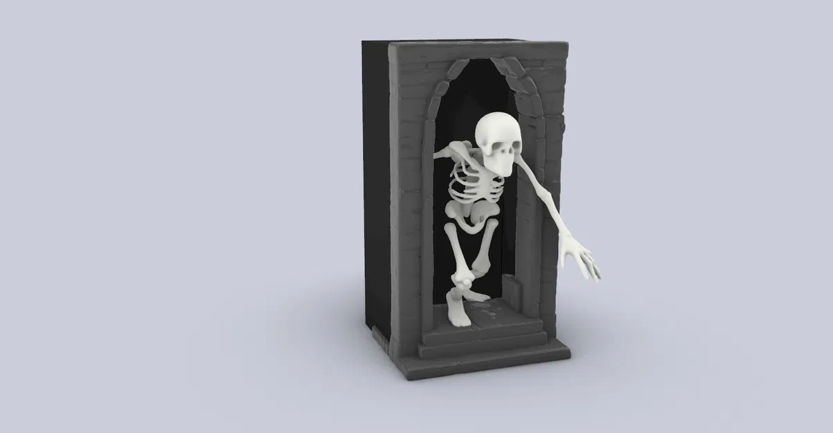 Mô Hình Hộp Sách Bộ Xương "Skeleton Book Nook" - Image 2