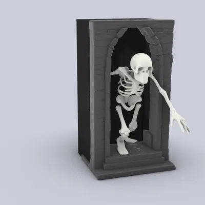 Mô Hình Hộp Sách Bộ Xương "Skeleton Book Nook"