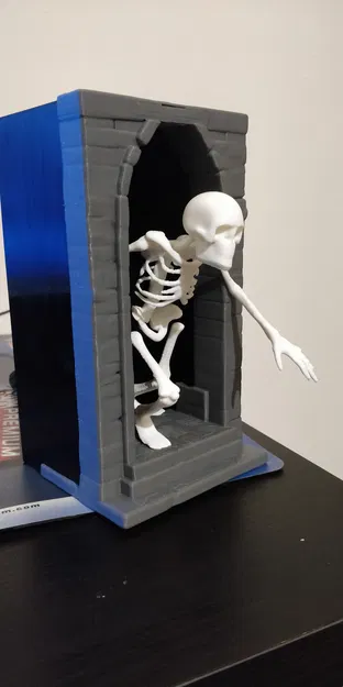 Mô Hình Hộp Sách Bộ Xương "Skeleton Book Nook" - Image 3