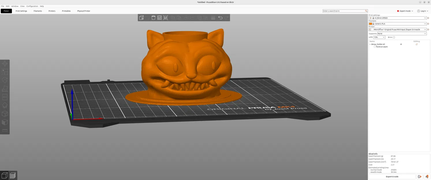 Chân Đựng Bút Hổ Derpy - Mô Hình In 3D - Image 4