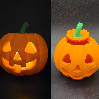 Chân nến LED Jack-o'-Lantern Cổ Điển có Nắp