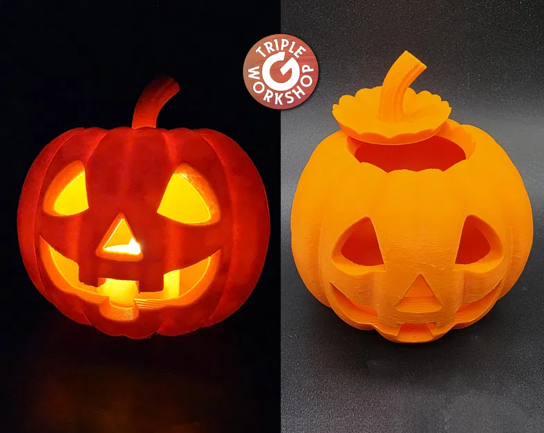 Chân nến LED Jack-o'-Lantern Cổ Điển có Nắp - Image 2