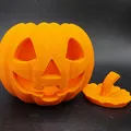 Chân nến LED Jack-o'-Lantern Cổ Điển có Nắp - Thumbnail 7