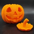 Chân nến LED Jack-o'-Lantern Cổ Điển có Nắp - Thumbnail 9