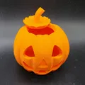 Chân nến LED Jack-o'-Lantern Cổ Điển có Nắp - Thumbnail 13