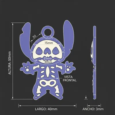 Móc Khóa Halloween Stitch