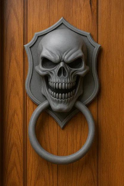 Chuông Cửa Đầu Lâu Ma Quái Trang Trí Halloween - Image 1