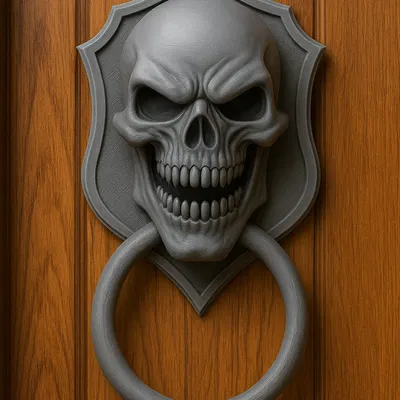 Chuông Cửa Đầu Lâu Ma Quái Trang Trí Halloween