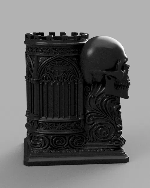 Hộp Đựng Bút Tháp Đầu Lâu Gothic - Image 2