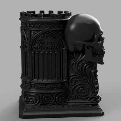 Hộp Đựng Bút Tháp Đầu Lâu Gothic