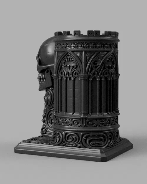 Hộp Đựng Bút Tháp Đầu Lâu Gothic - Image 3