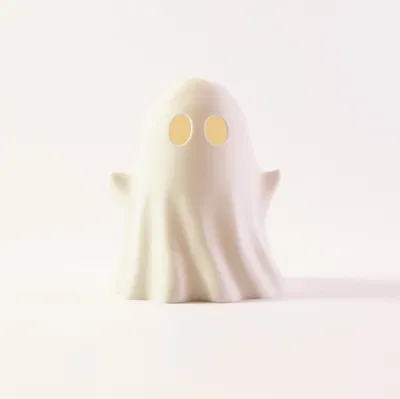 Mô Hình Đèn Trà Hình Ma Dễ Thương (File STL, Chỉ Dùng Cho Nến LED)