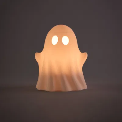 Mô Hình Đèn Trà Hình Ma Dễ Thương (File STL, Chỉ Dùng Cho Nến LED)