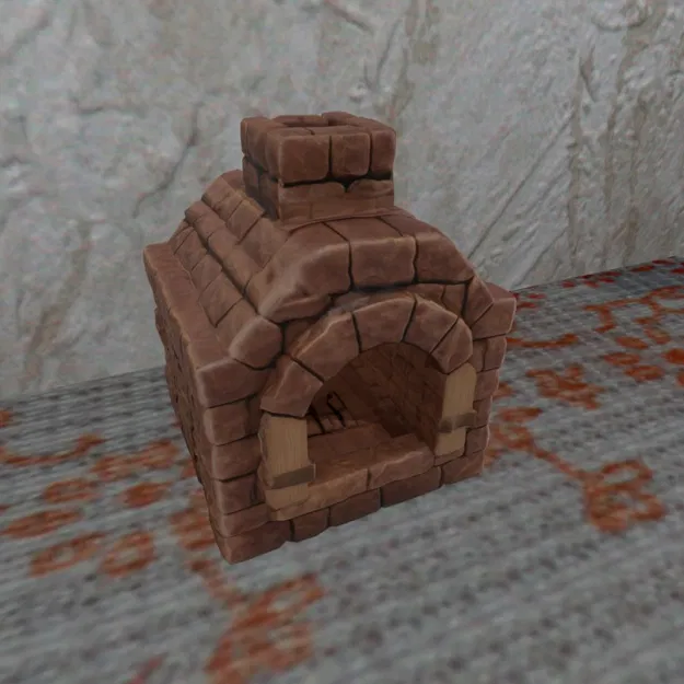 Lò Pizza Nhà Búp Bê, Địa Hình D&D Thời Trung Cổ (In Không Cần Support) - Image 1