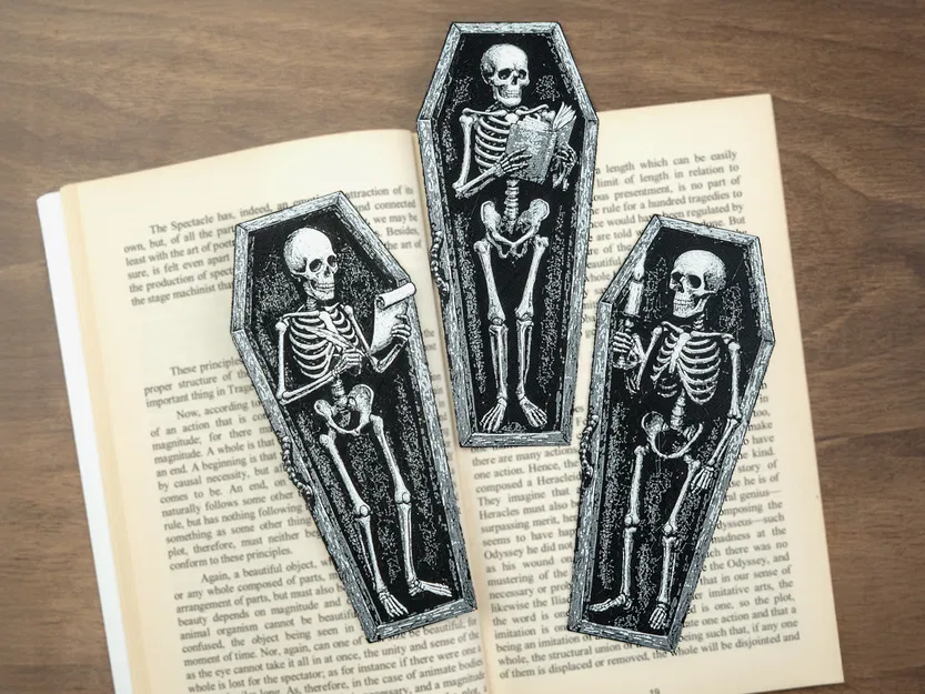 Kẹp Sách Hình Bộ Xương Trong Quan Tài - Image 1