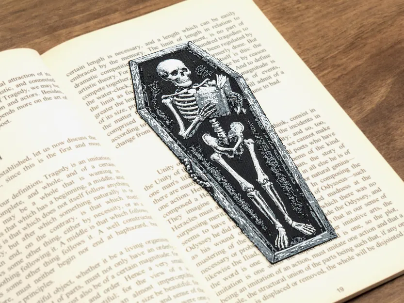 Kẹp Sách Hình Bộ Xương Trong Quan Tài - Image 3