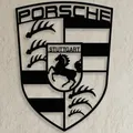 Nghệ Thuật Treo Tường Logo Porsche Stuttgart - Thumbnail 1