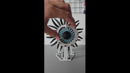 Mô hình động cơ Propfan in 3D (Ý tưởng động cơ phản lực)