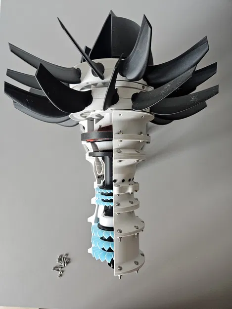 Mô hình động cơ Propfan in 3D (Ý tưởng động cơ phản lực) - Image 8